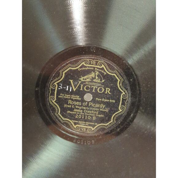 Vintage 78 Record LP Album Disc Shellac PVC Vinyl JESSE CRAWFORD Wurlitzer organ - Picture 2 of 4